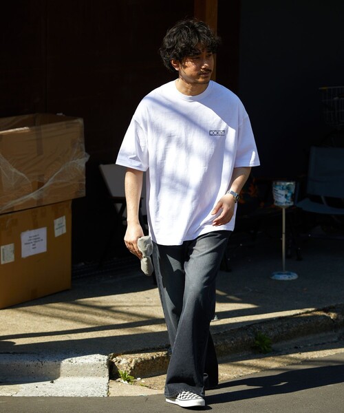「POLeR」 半袖Tシャツ LARGE グレイッシュベージュ メンズ_画像6