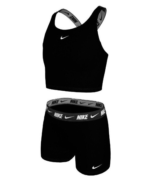 NIKE（ナイキ） 水着 ロゴテープクロスバックミッドキニ・ショーツ