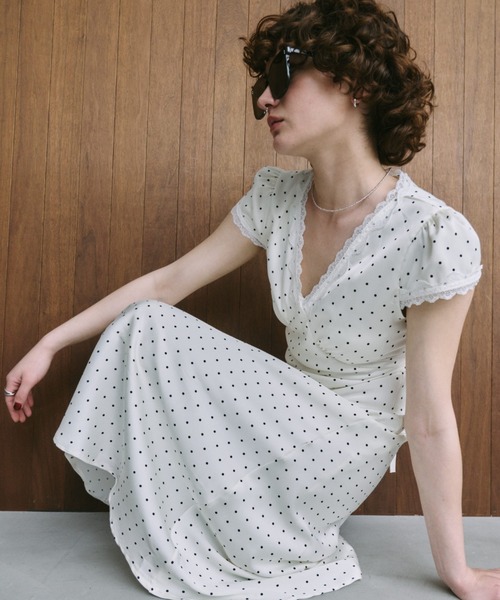 HANNE ワンピース 半袖 ドットサテンワンピース : ZOZOTOWN Yahoo!店