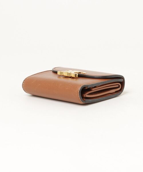 CELINE トリオンフ スモールフラップウォレット 三つ折り ブラウン CELINE（セリーヌ） トリオンフ スモールフラップ ウォレット