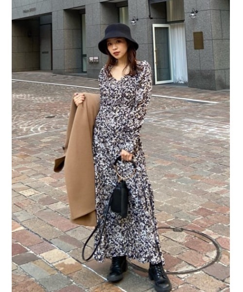 「rienda」 長袖ワンピース MEDIUM ホワイト レディース_画像3