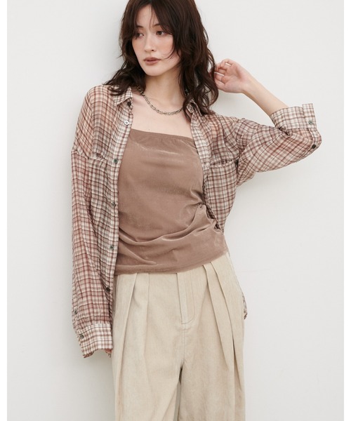 LARUTA（ラルータ） ブラウス シャツ 「LARUTA」シアーマルチWAYシャツ 