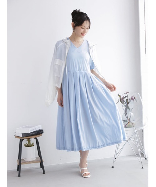 fifth（フィフス） ワンピース 半袖 パフスリーブロングワンピース