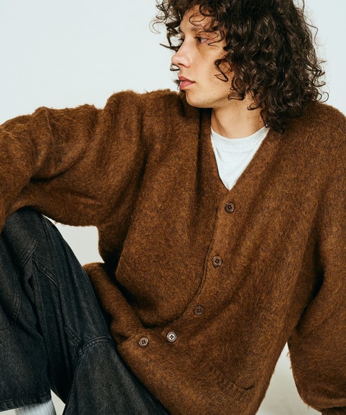 TOWNCRAFT（タウンクラフト） カーディガン MOHAIR SHAGGY CARDIGAN