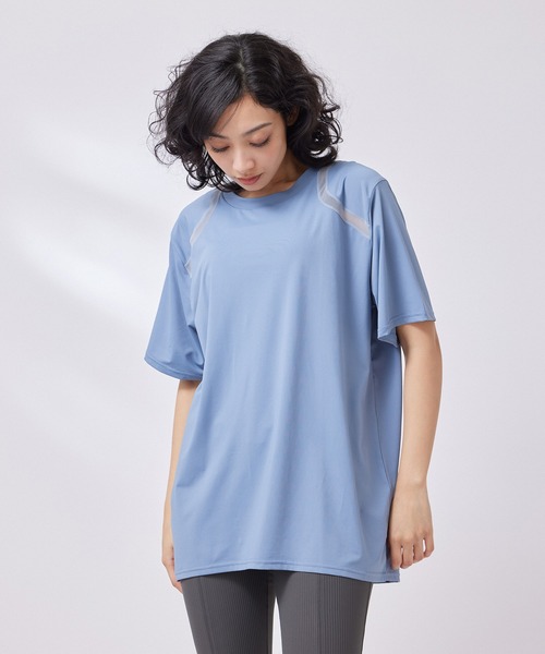「NERGY」 半袖Tシャツ FREE ブルー レディース_画像2