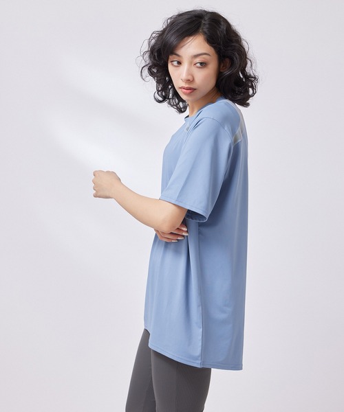 「NERGY」 半袖Tシャツ FREE ブルー レディース_画像3