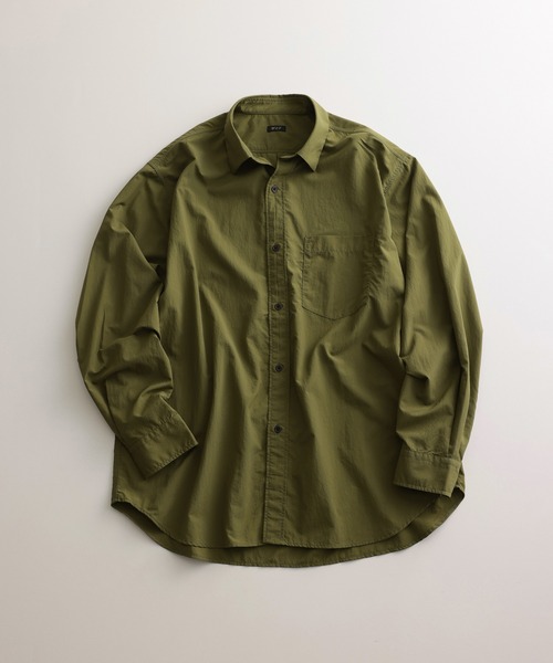「WILD LIFE TAILOR Adam et Rope'」 長袖シャツ M オリーブ メンズ_画像3