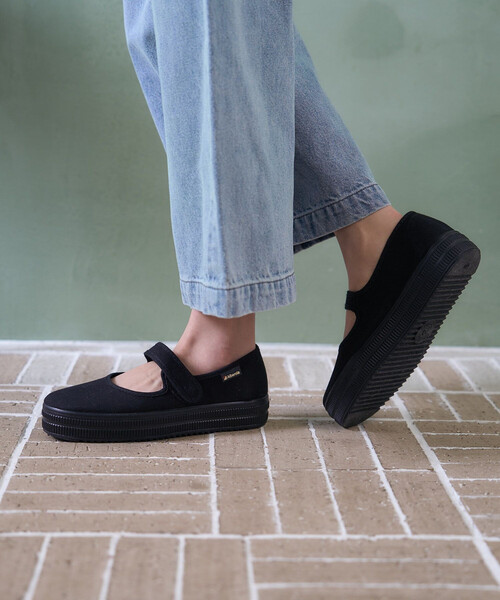 「FREAK'S STORE」 「ALBEROLA」ローカットスニーカー 37 ブラック レディース_画像3