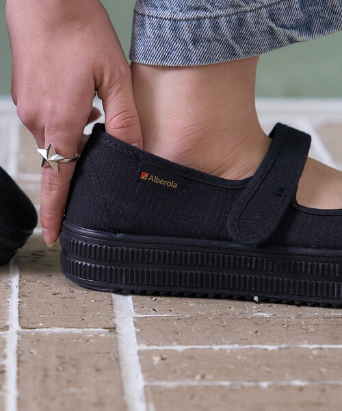 「FREAK'S STORE」 「ALBEROLA」ローカットスニーカー 37 ブラック レディース_画像6