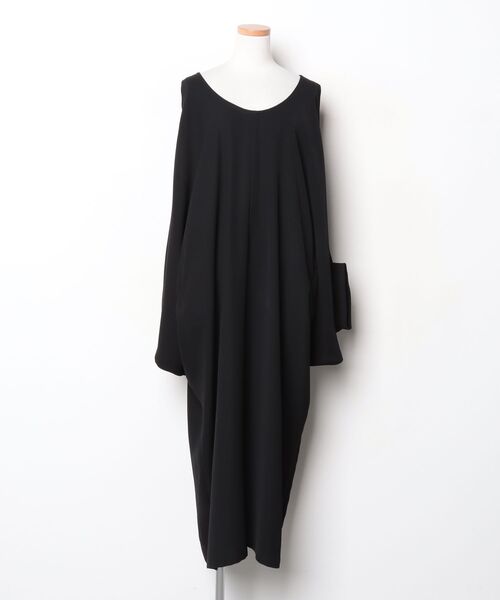 早い者勝ち！最終価格！【美品】リミフゥLIMI feu ブラック ワンピース LIMI feu（リミフゥ） 7分袖ワンピース - ブラック レディース