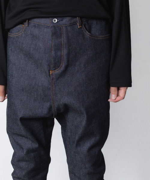 美品】ato アトウ STRETCH DENIM SARROUEL PANTS ato】STRETCH DENIM SARROUEL PANTS - NAVY | 公式通販サイト