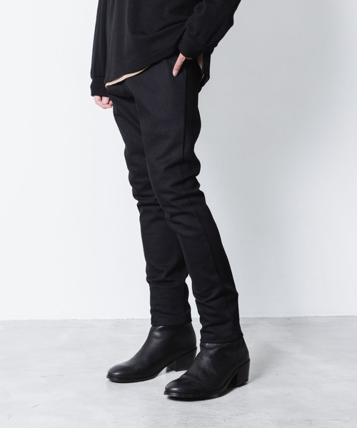 ato アトウ サルエルパンツ ブラック サイズ46 ato】STRETCH DENIM SARROUEL PANTS - BLACK | 公式通販サイト