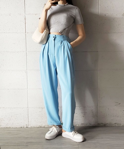 セットアップ 2点セット サイドジップtシャツ ハイウエストタックパンツset Zozotown Paypayモール店 通販 Paypayモール