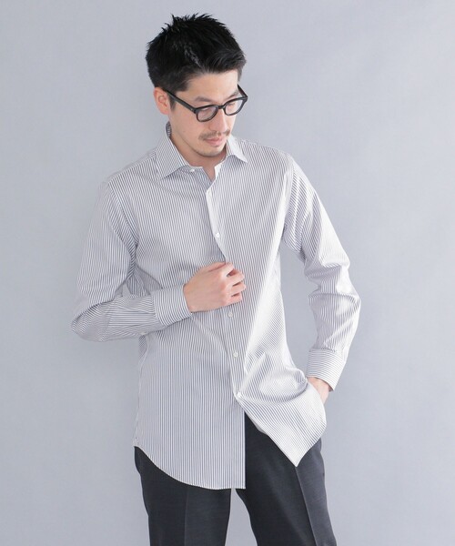 SHIPS（シップス） シャツ SHIPS: イージーアイロン ロンスト ワイド