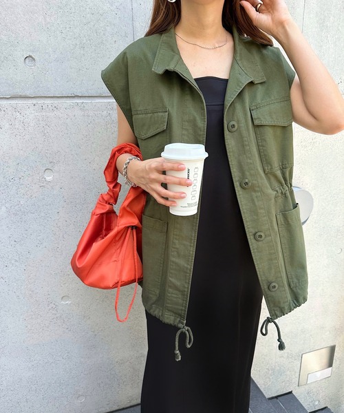 ベスト ジレ ミリタリーベスト レディース | andme | 06