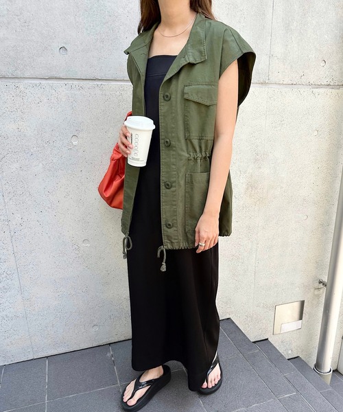 ベスト ジレ ミリタリーベスト レディース | andme | 08