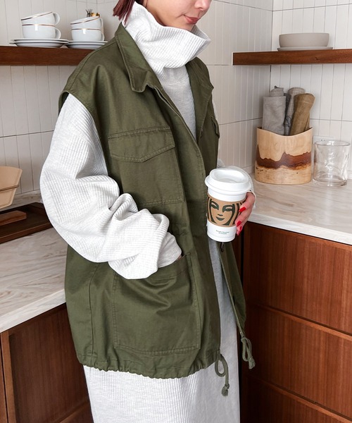ベスト ジレ ミリタリーベスト レディース | andme | 19