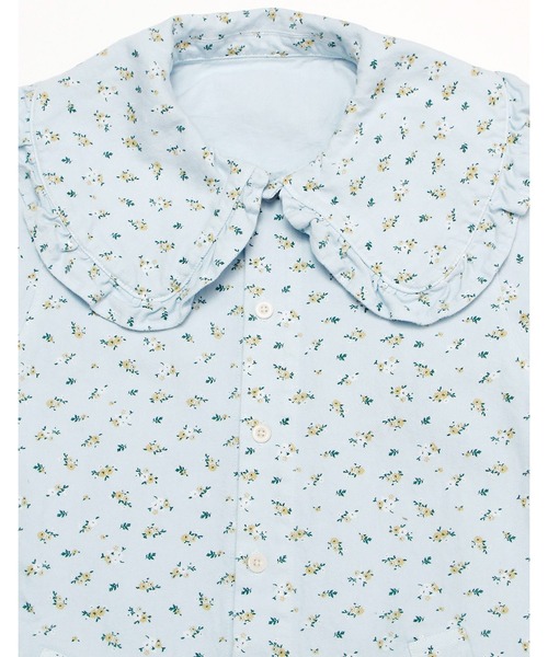 デニムジャケット gジャン Flower print long denim jacket レディース メンズの画像