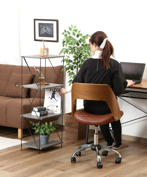 emesuelee 家具 ワイヤーラック 4段 40cm幅 : ZOZOTOWN Yahoo!店