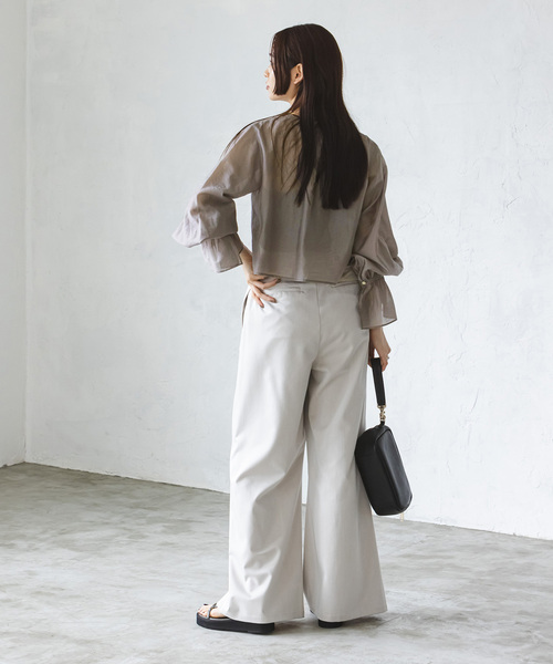 NOBLE シャツ ブラウス ショートシアーブラウス : ZOZOTOWN
