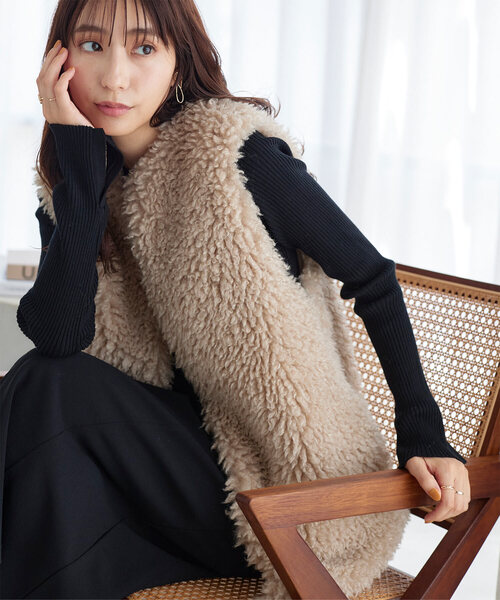 JIN DIAOFUR ラクーン ベスト ジレ ファーコート XXLサイズ JIN DIAOFUR ラクーン ベスト ジレ ファーコート XXLサイズ