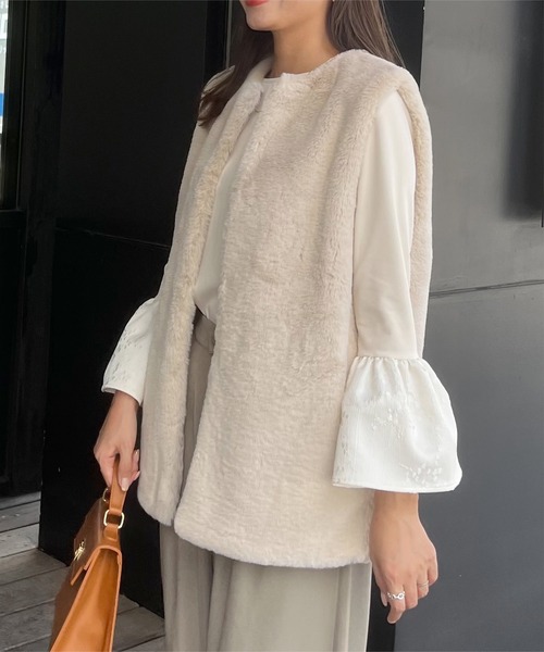 KOBE LETTUCE（神戸レタス） ベスト ジレ 選べる2タイプ フェイク