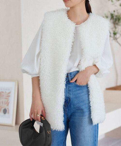 KOBE LETTUCE（神戸レタス） ベスト ジレ 選べる2タイプ フェイク