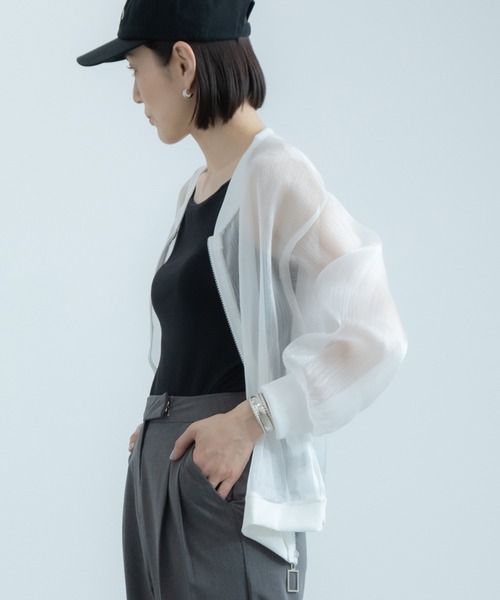 【新品/未使用】紫外線対策　シアーブルゾン 楽天市場】送料無料 ブルゾン レディース シアーブルゾン シアー