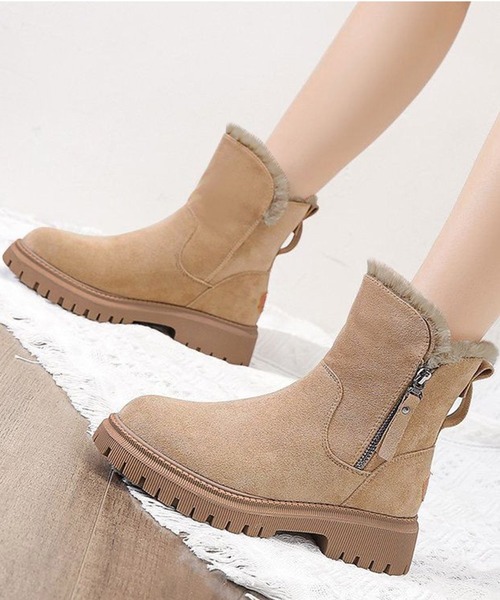 ASH アッシュ ショートブーツ スエード　ベージュ　ボア ASH アッシュ ショートブーツ スエード ベージュ ボア