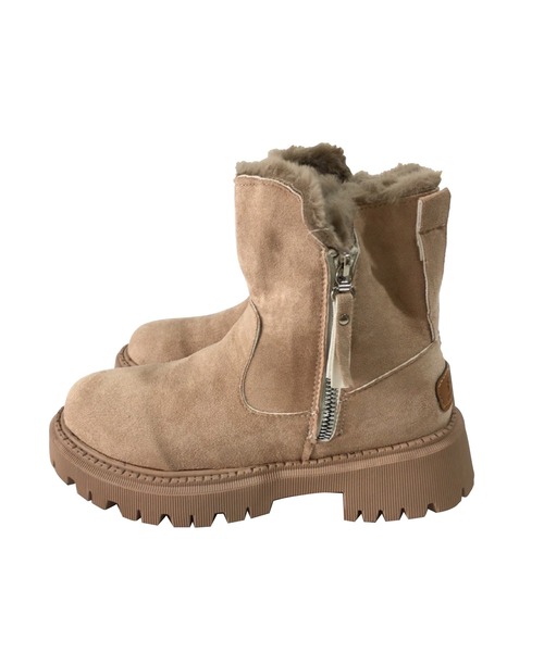 ASH アッシュ ショートブーツ スエード　ベージュ　ボア ASH（アッシュ） ブーツ ASH/アッシュ「MOONRISE」厚底ファー