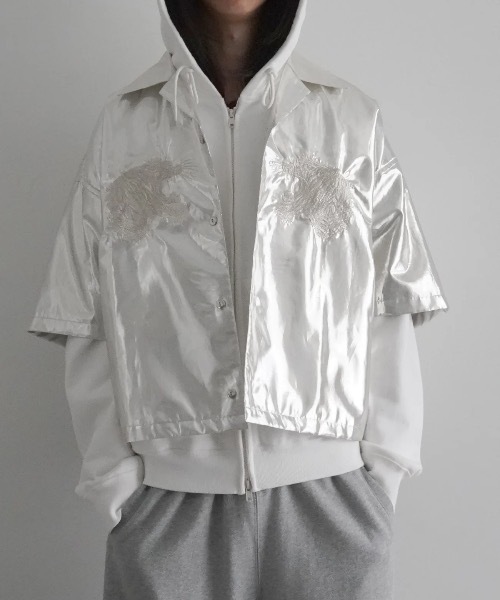 doublet シャツ ダブレット doublet Embroidered Chain Shirt （Grey） -FASCINATE