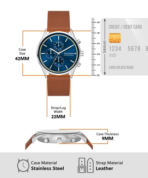 SKAGEN 腕時計 スカーゲン メンズ アナログ レザー SKW6916
