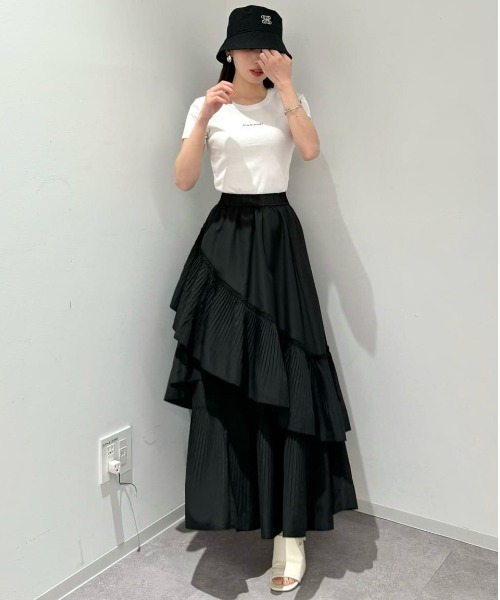 JILLbyJILLSTUART ボリュームデザインプリーツティアードスカート セール】◇ボリュームデザインプリーツティアードスカート