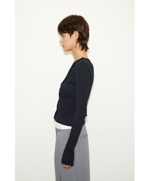 THROW by SLY tシャツ Tシャツ SLANT BUTTON L/S TOPS スラント