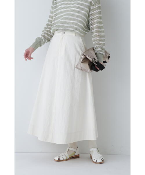 human woman（ヒューマンウーマン） ロング スカート 近江晒フレア