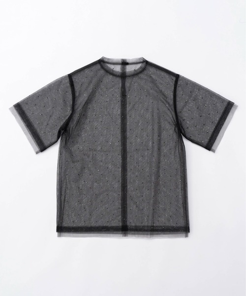 T メゾンスペシャルチュール MAISON SPECIAL tシャツ Glitter Tulle Oversized T-shirt