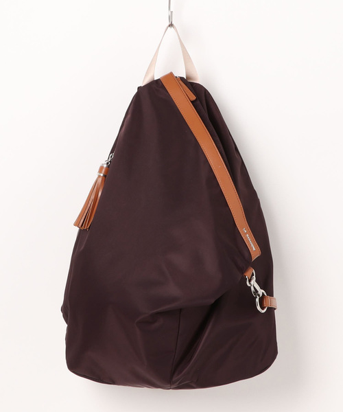 la bagagerie リュック コーデュラ×リサイクルレザー スクエアリュックサック / LA