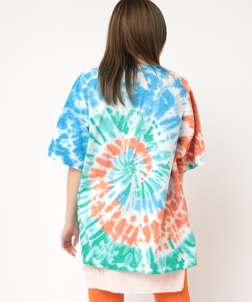 tシャツ M2255 モジャモジャバンドタイダイBIG Ｔ レディース RNA tシャツ M2255 モジャモジャバンドタイダイBIG T