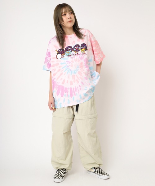 tシャツ M2255 モジャモジャバンドタイダイBIG Ｔ レディース RNA tシャツ M2255 モジャモジャバンドタイダイBIG T