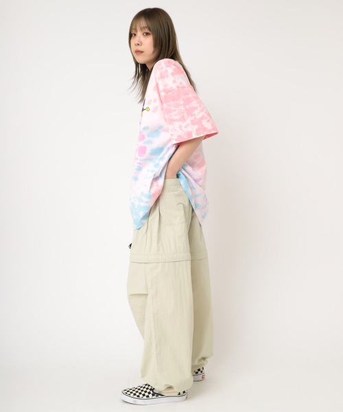 tシャツ M2255 モジャモジャバンドタイダイBIG Ｔ レディース M2255 モジャモジャバンドタイダイBIG T(M ブルー): トップス