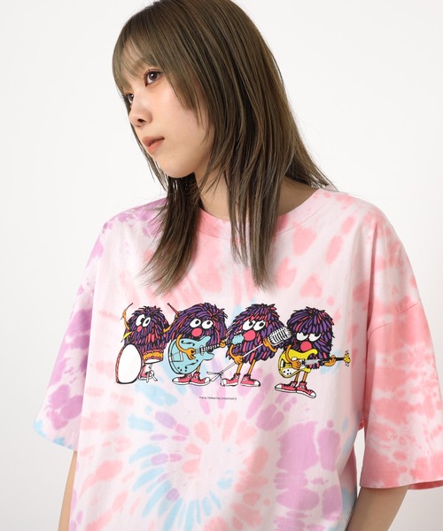 tシャツ M2255 モジャモジャバンドタイダイBIG Ｔ レディース RNA tシャツ M2255 モジャモジャバンドタイダイBIG T