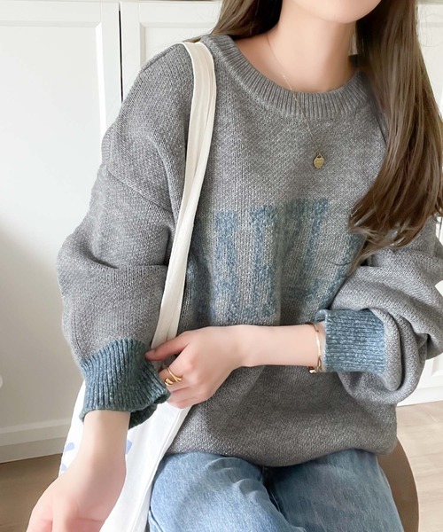 【2023年秋冬 新作】2way 長袖ニットプルオーバー Java ニット セーター ジャバコラボ」大人カジュアルの定番。2wayMIX