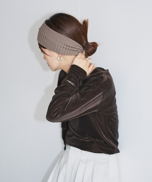 tシャツ 襟付きベロアトップス レディース Birthday room tシャツ プレート付襟付きトップス/tops with
