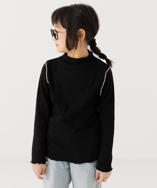 JAM & LINK tシャツ 配色メロウフリルリブカットソー キッズ 子供服