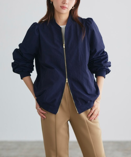 Pierrot ma1 ma-1 パフスリーブMA-1ブルゾン レディース : ZOZOTOWN