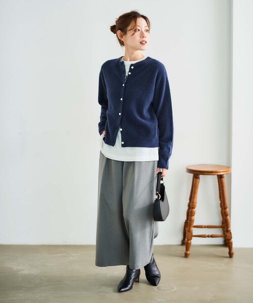 le.coeur blanc（ルクールブラン） パンツ ウールライクウエスト