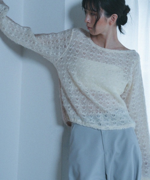 Nora Lily 「Nora Lily」「elle」Bi-color Asymmetry Neck