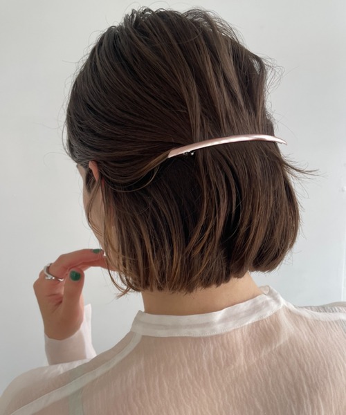 ciite' ヘアクリップ メタルロング シンプリーバレッタ