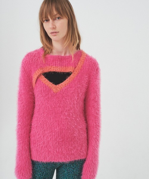 ニット セーター long hair knit レディース