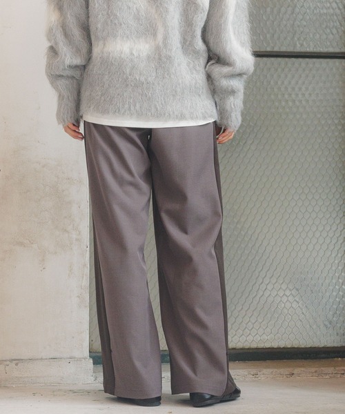 パンツ 配色ラインワイドパンツ / 234479 レディース | LAKOLE | 08